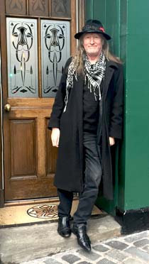 Scott outside Mennies Bar